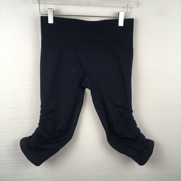 lululemon athletica Pants - Lululemon In The Flow Blue Cropped Workout Pants